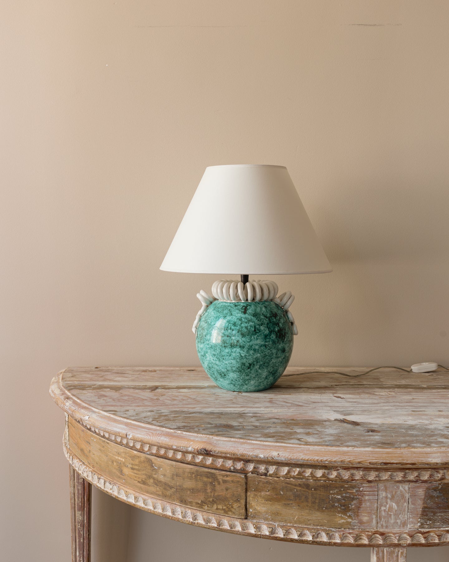 Gustave Asch Ceramic Table Lamp, France
