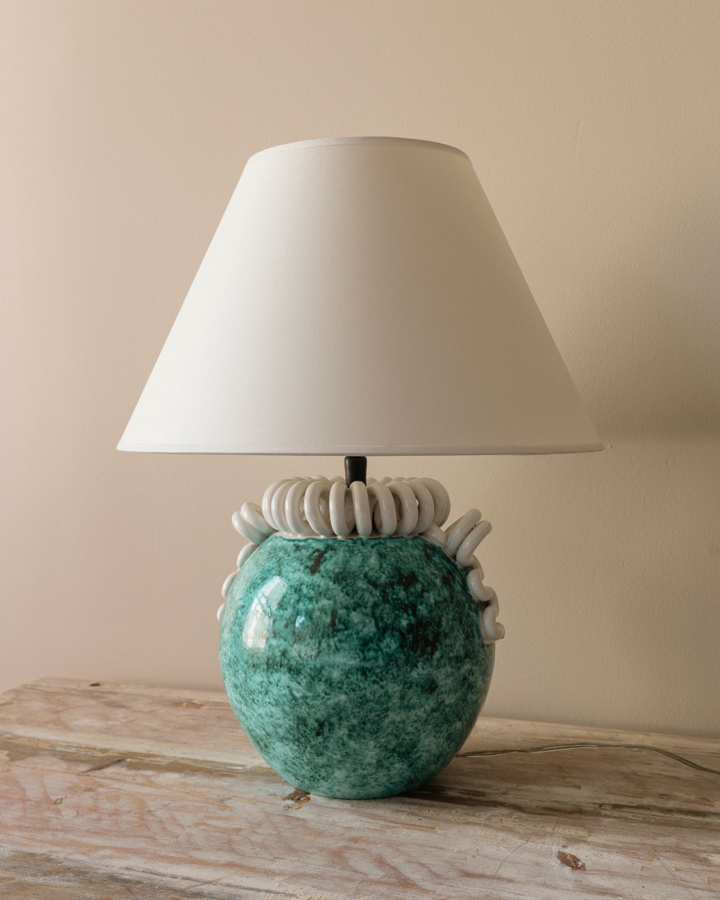 Gustave Asch Ceramic Table Lamp, France