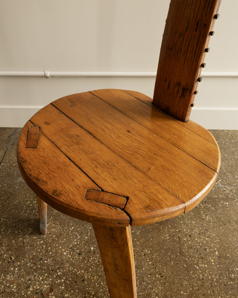 Folk Art Saw Back Side Chairs