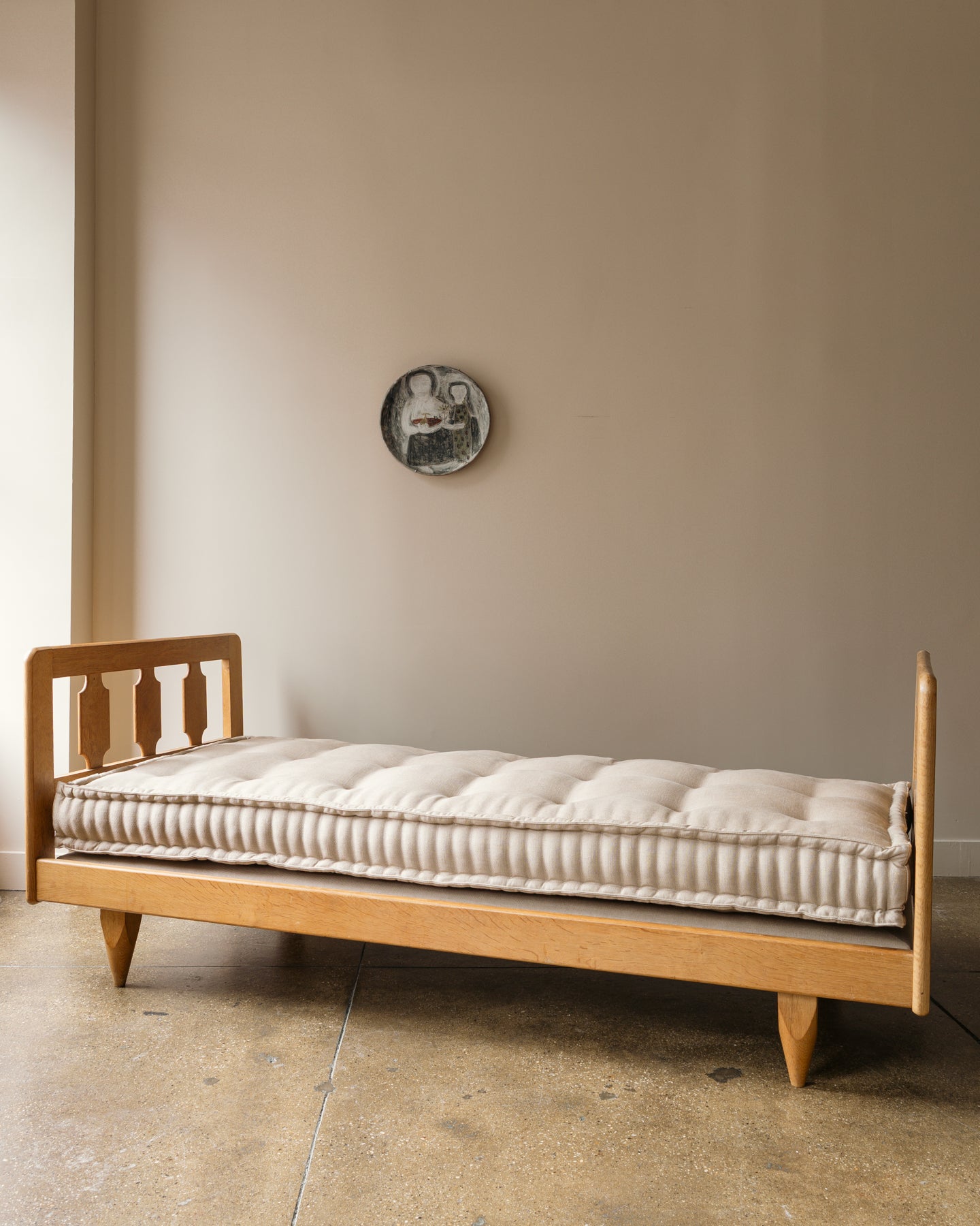 Oak Daybed by Guillerme & Chambron