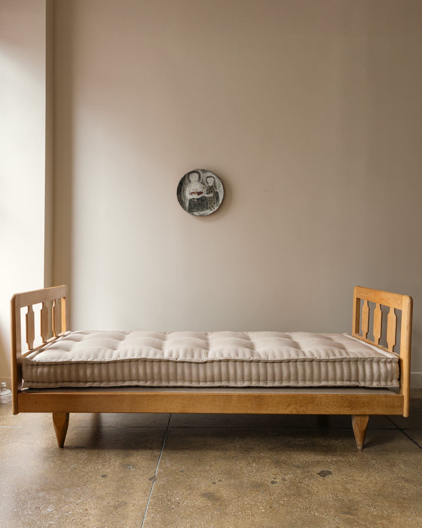Oak Daybed by Guillerme & Chambron
