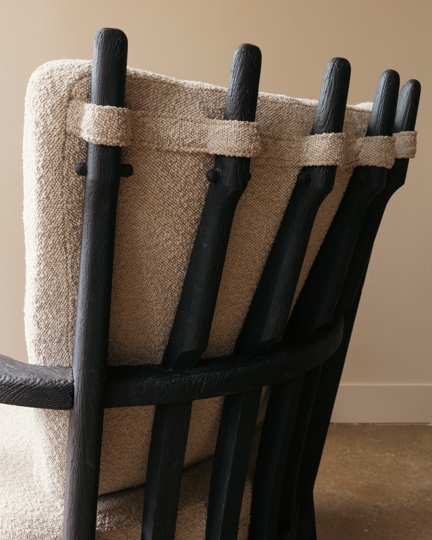 Guillerme & Chambron Ebonized Mid Repos Lounge Chair