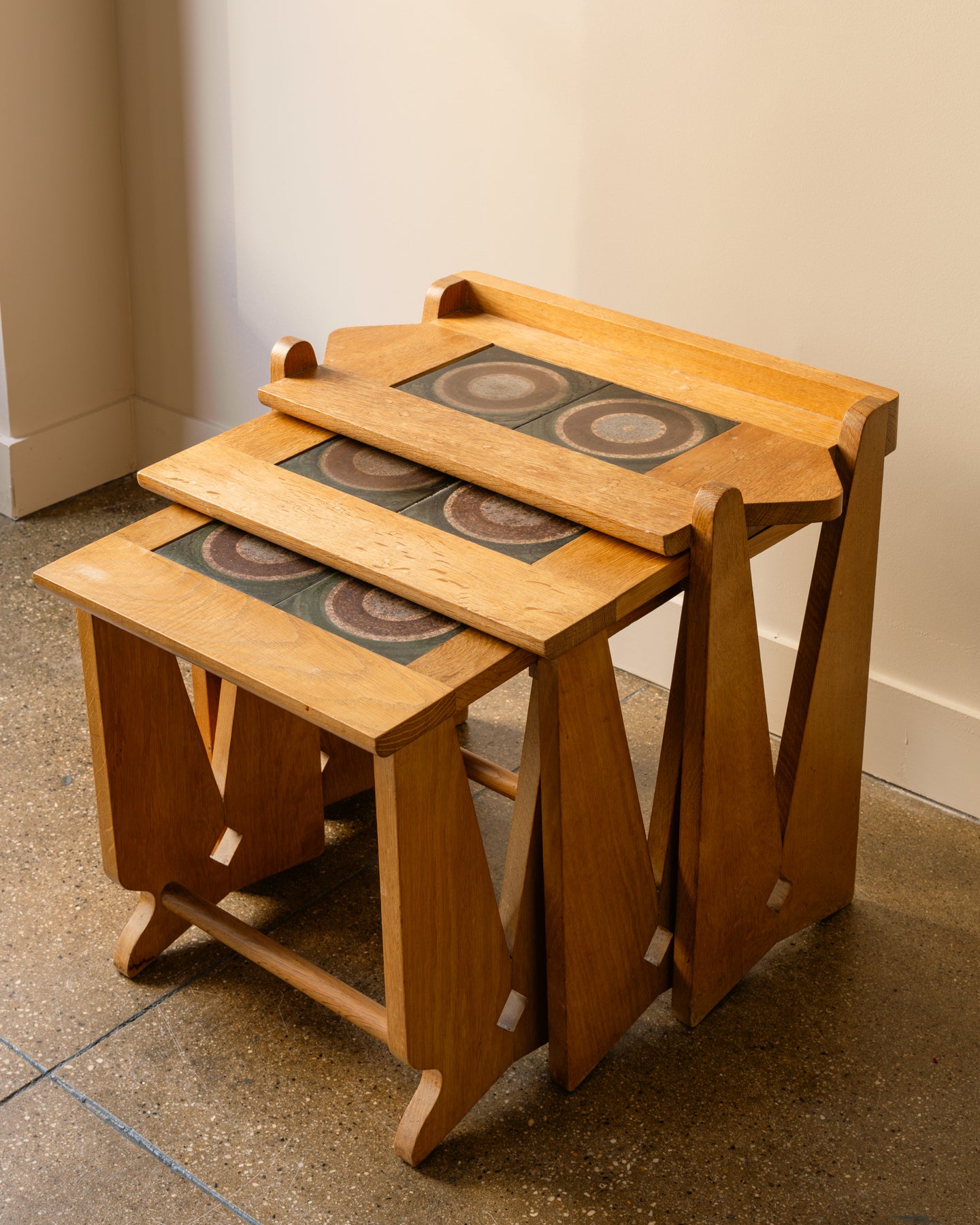 Guillerme & Chambron Nesting Tables, France, 1950s