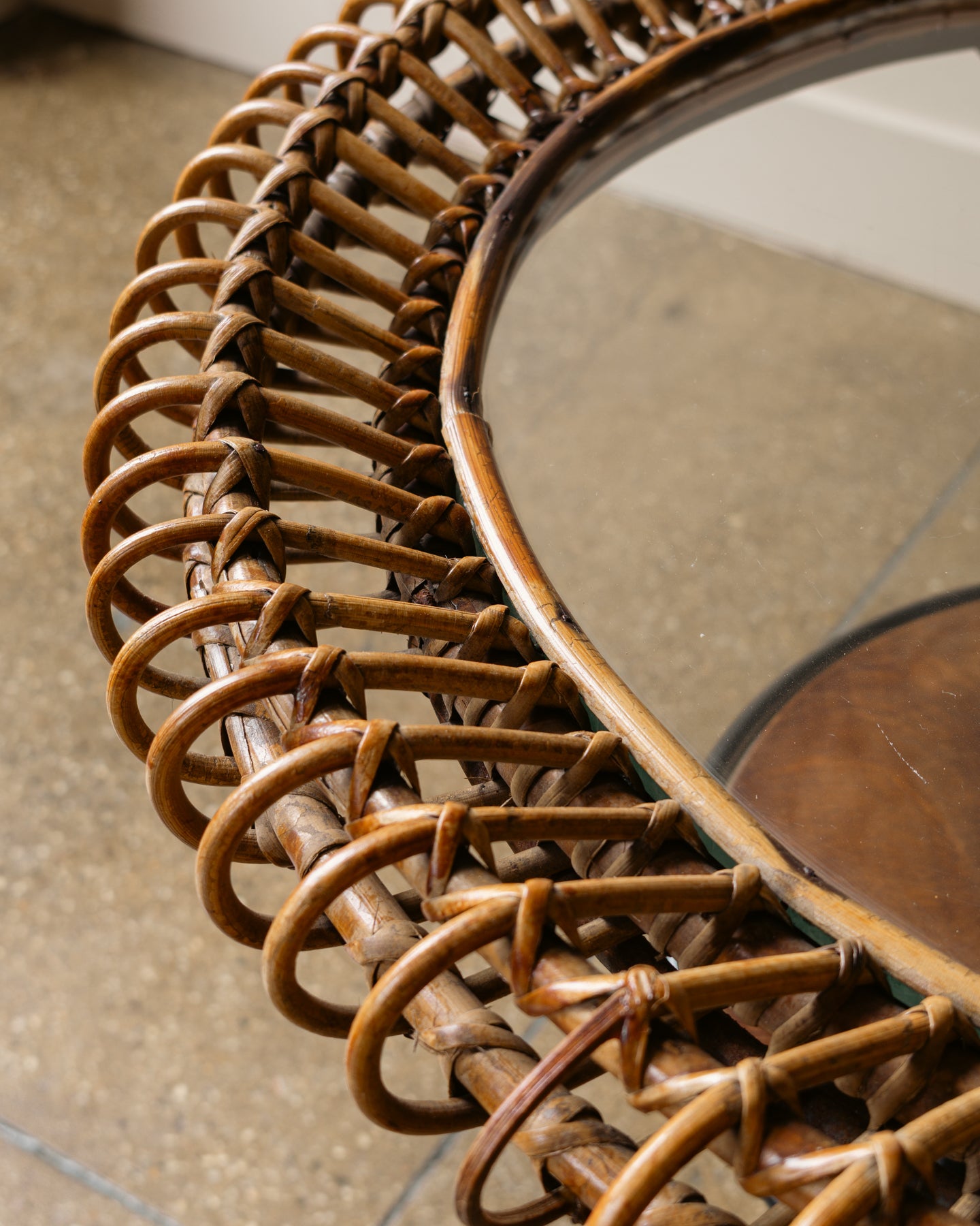Rattan & Iron Side Table by Janine Abraham & Dirk Jan Rol