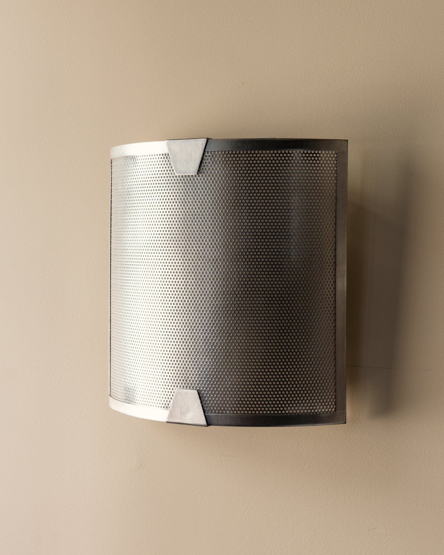 Postmodern Perforated Aluminum Sconce