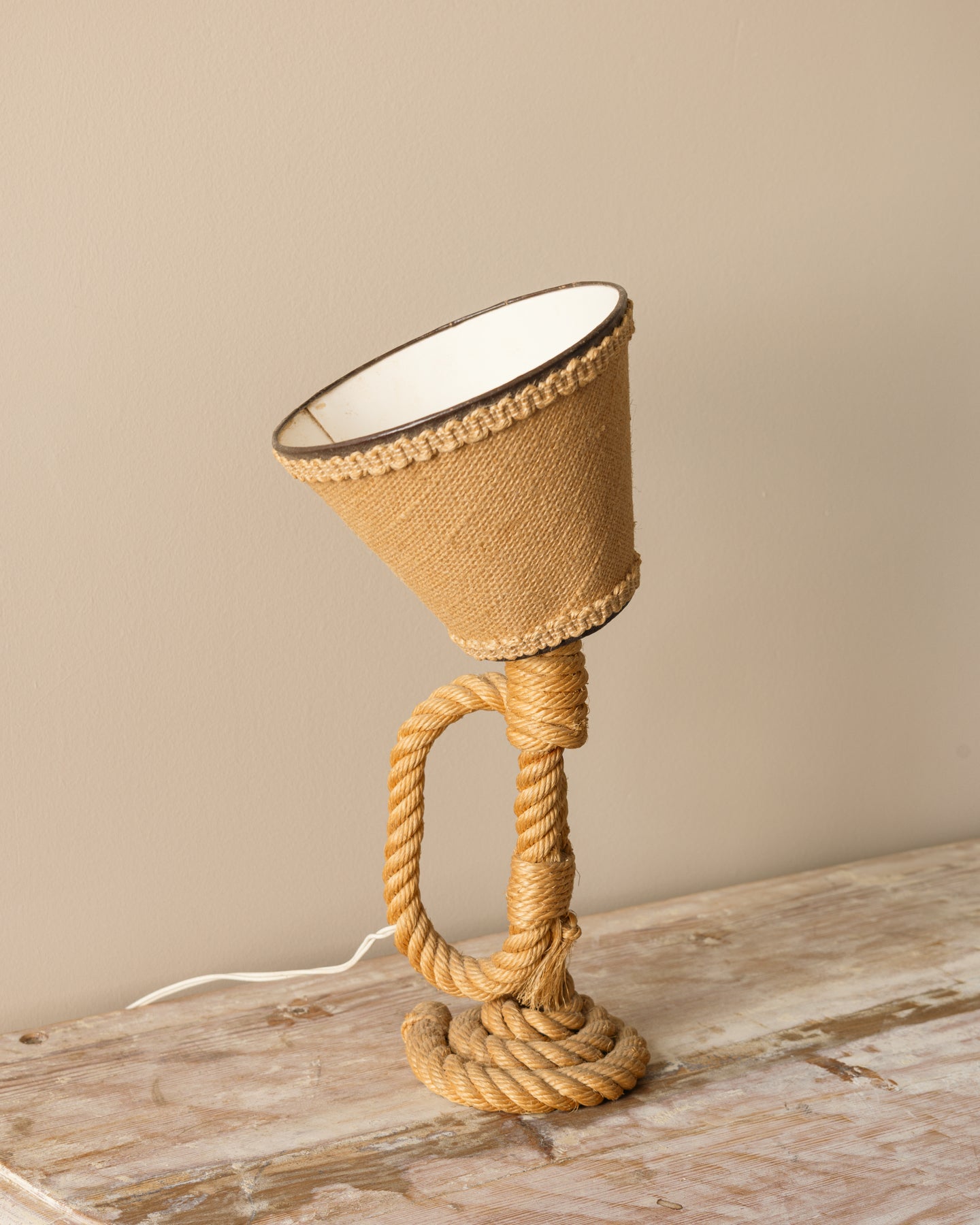 Petit Rope Lamp in the Style of Audoux-Minet