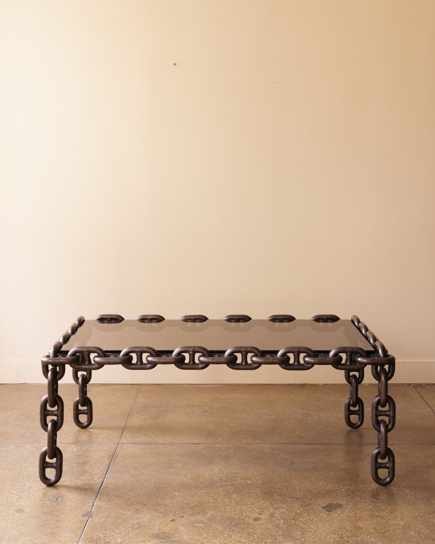 Iron Chain-Link Coffee Table
