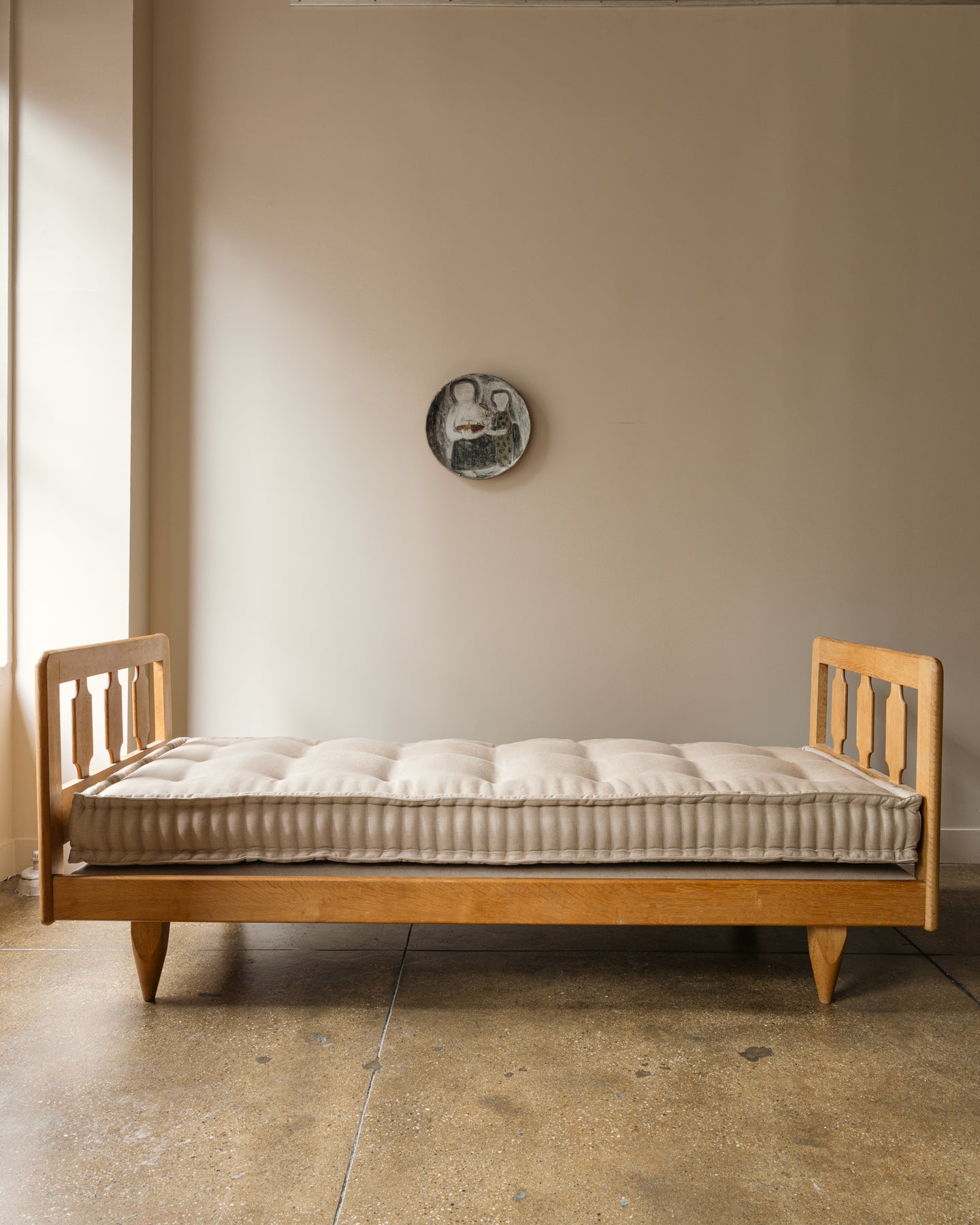 Oak Daybed by Guillerme & Chambron