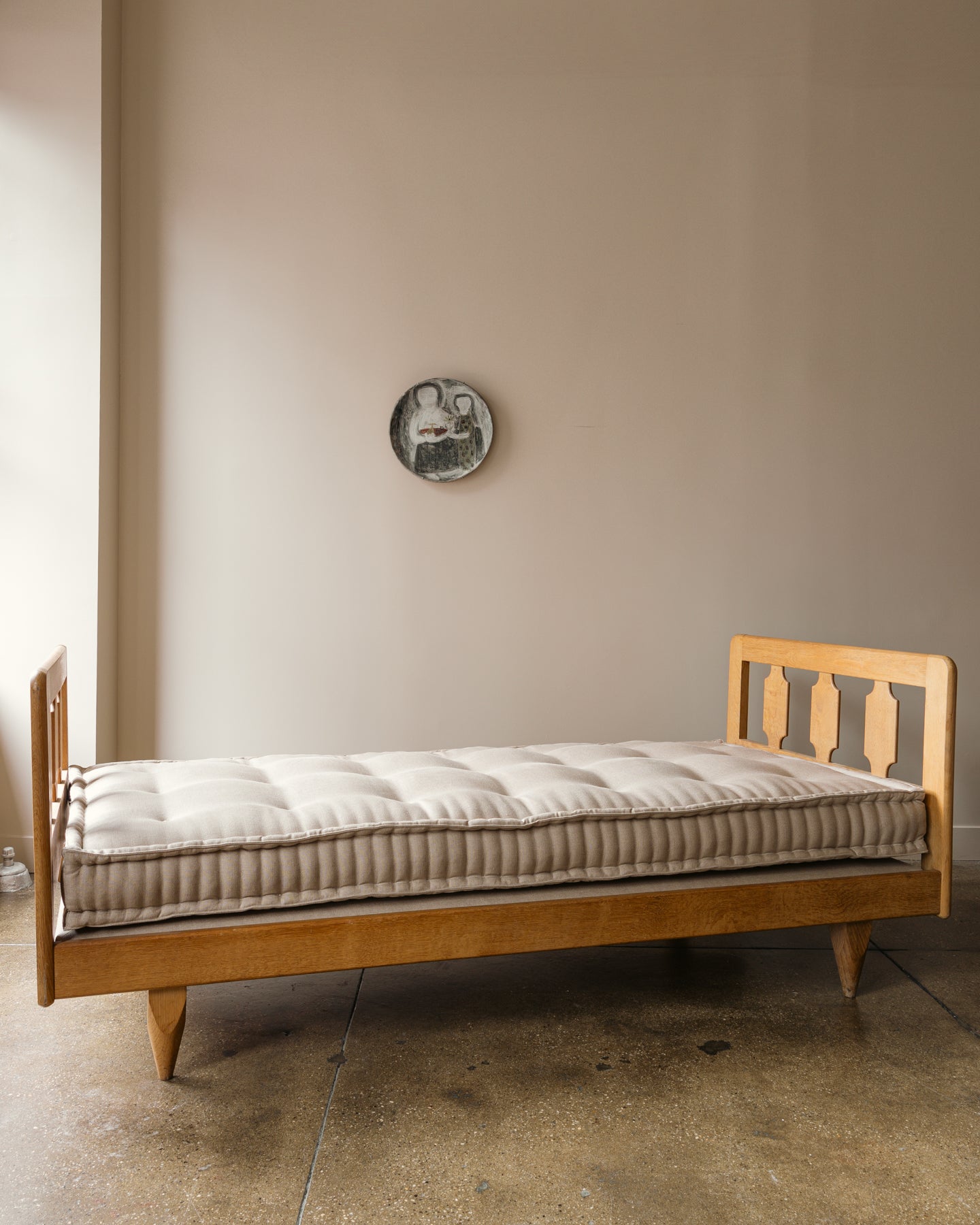 Oak Daybed by Guillerme & Chambron