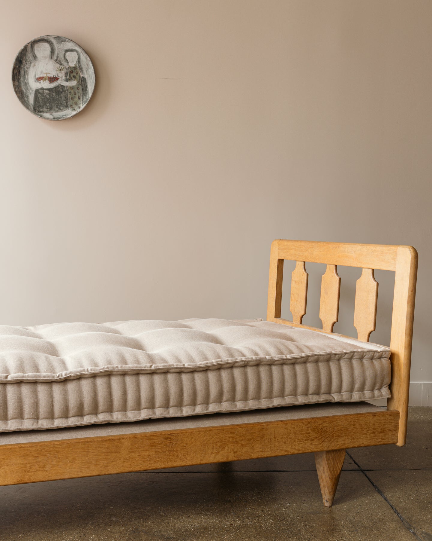 Oak Daybed by Guillerme & Chambron