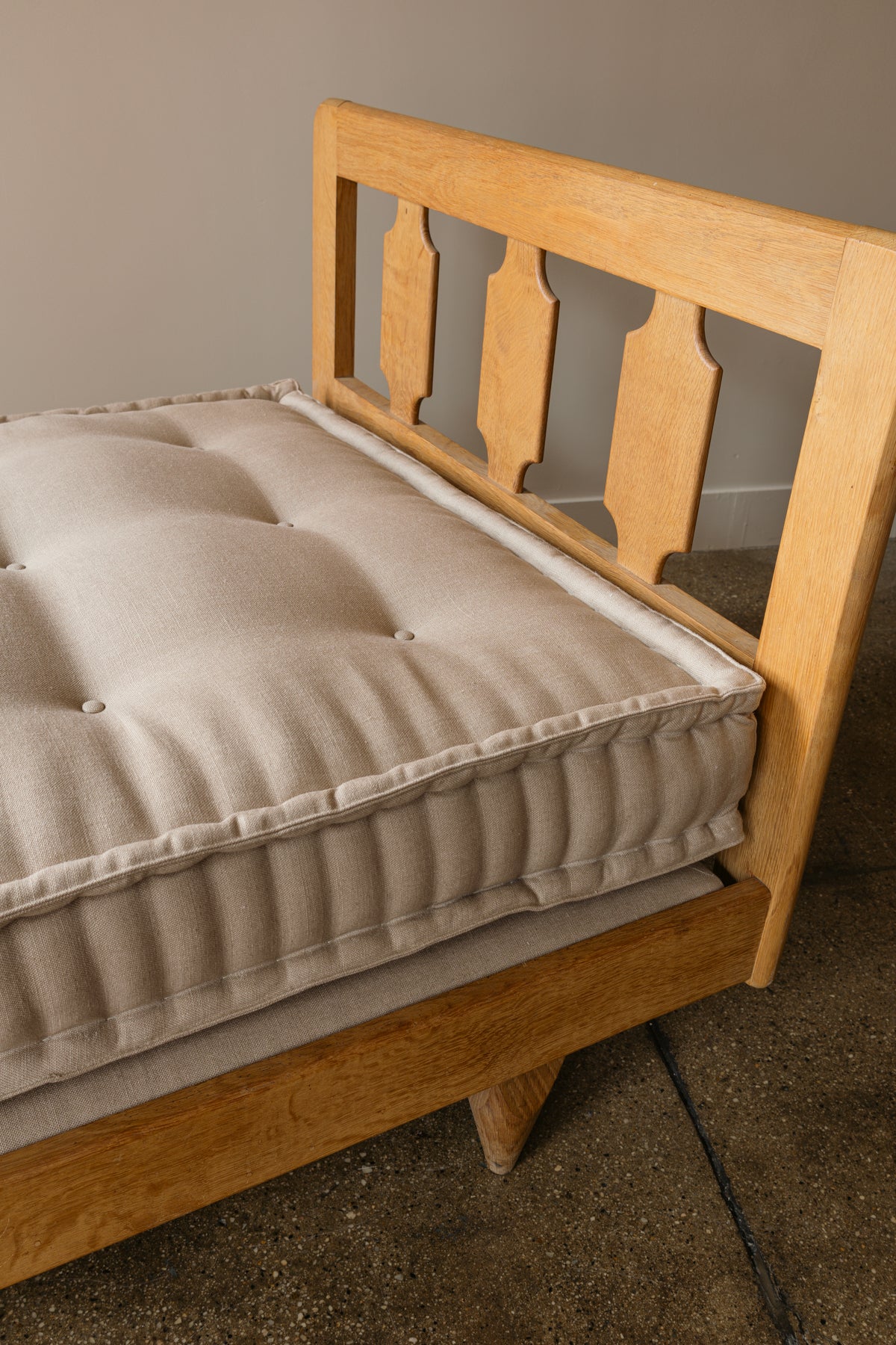 Oak Daybed by Guillerme & Chambron