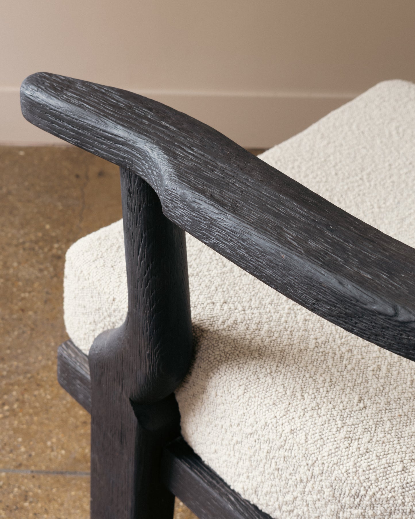 Guillerme & Chambron Ebonized Mid Repos Lounge Chair