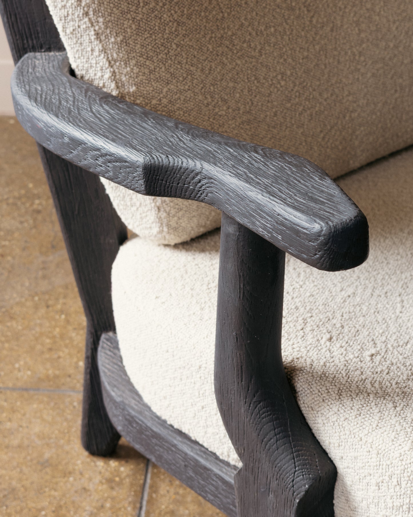 Guillerme & Chambron Ebonized Mid Repos Lounge Chair