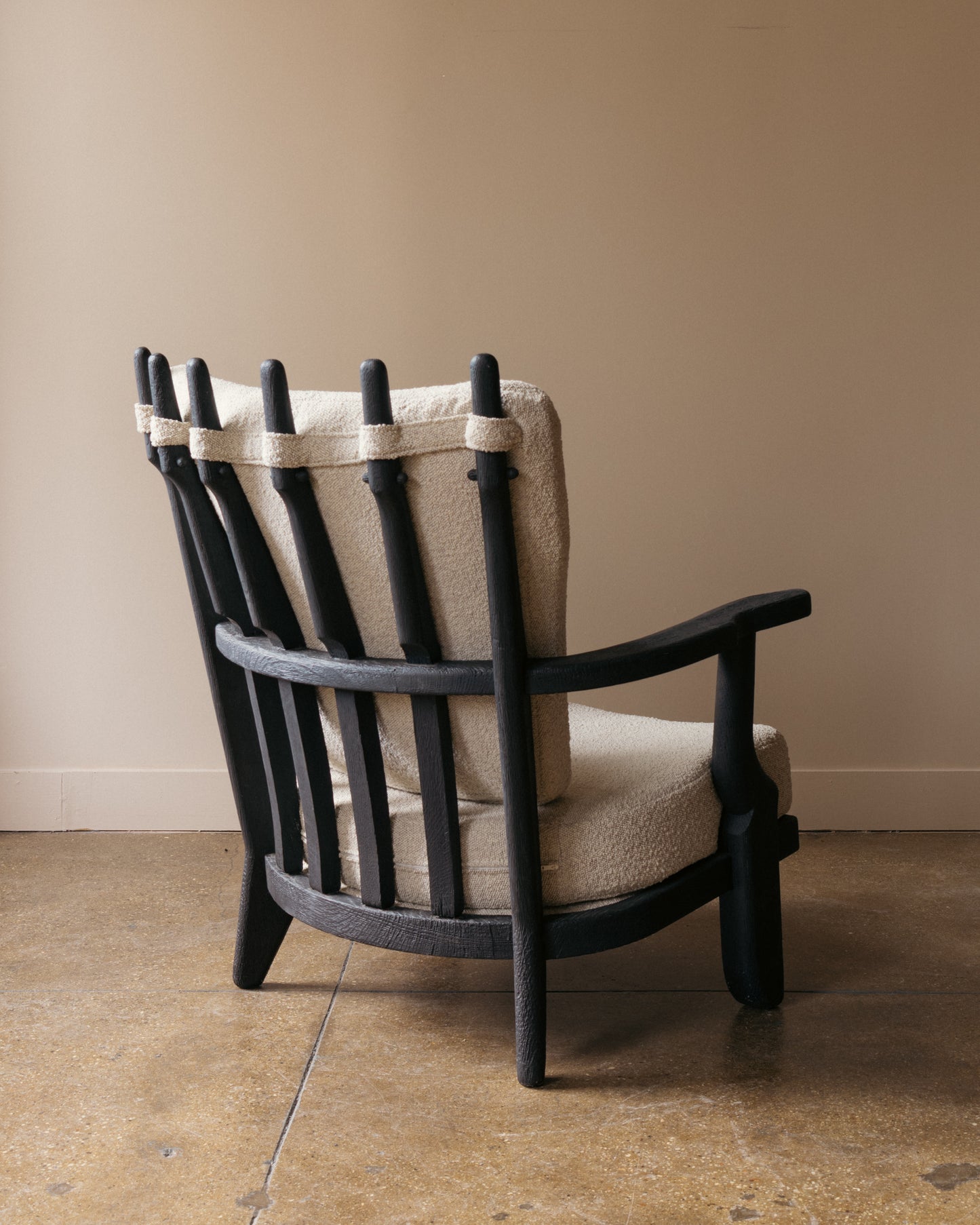 Guillerme & Chambron Ebonized Mid Repos Lounge Chair