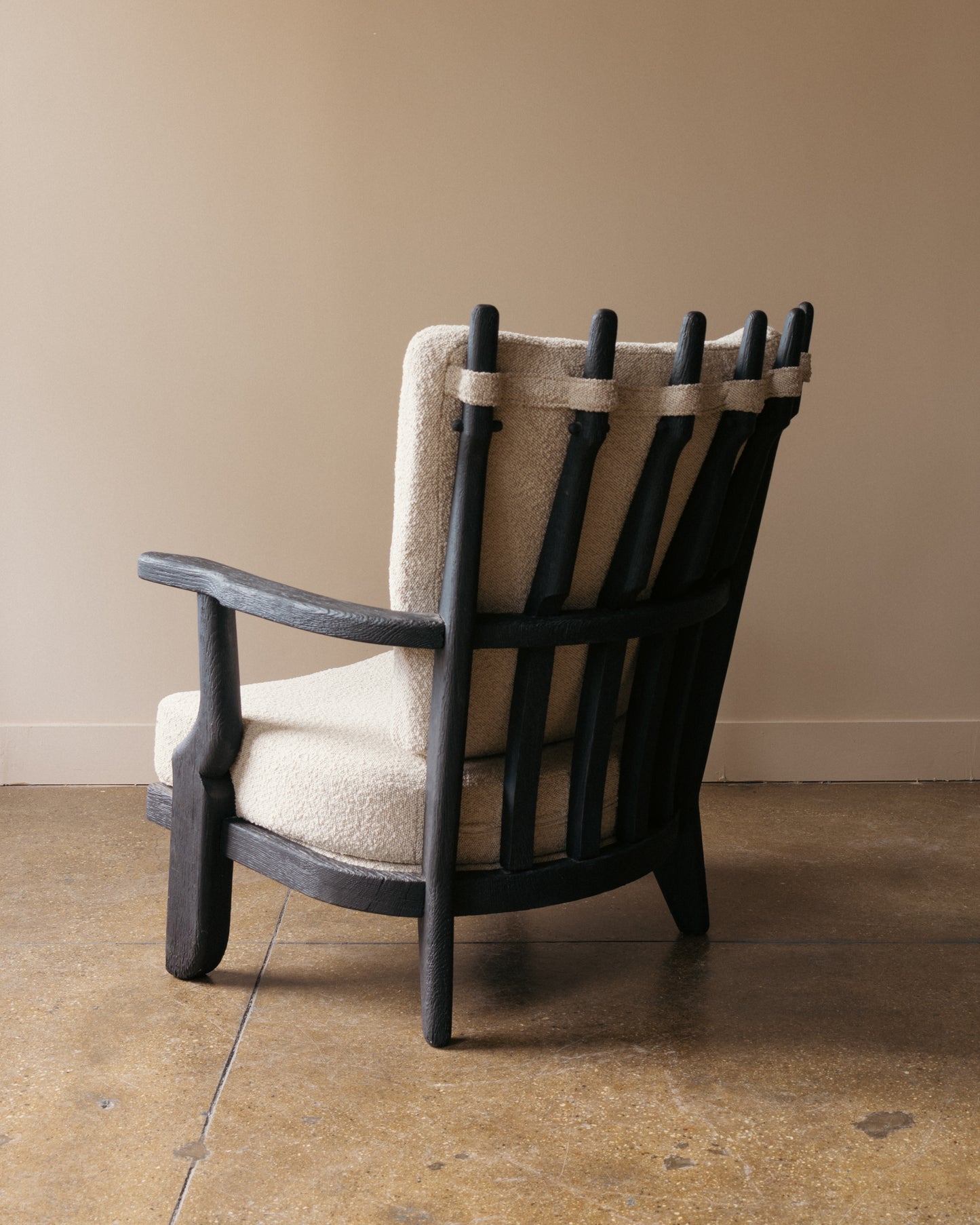 Guillerme & Chambron Ebonized Mid Repos Lounge Chair