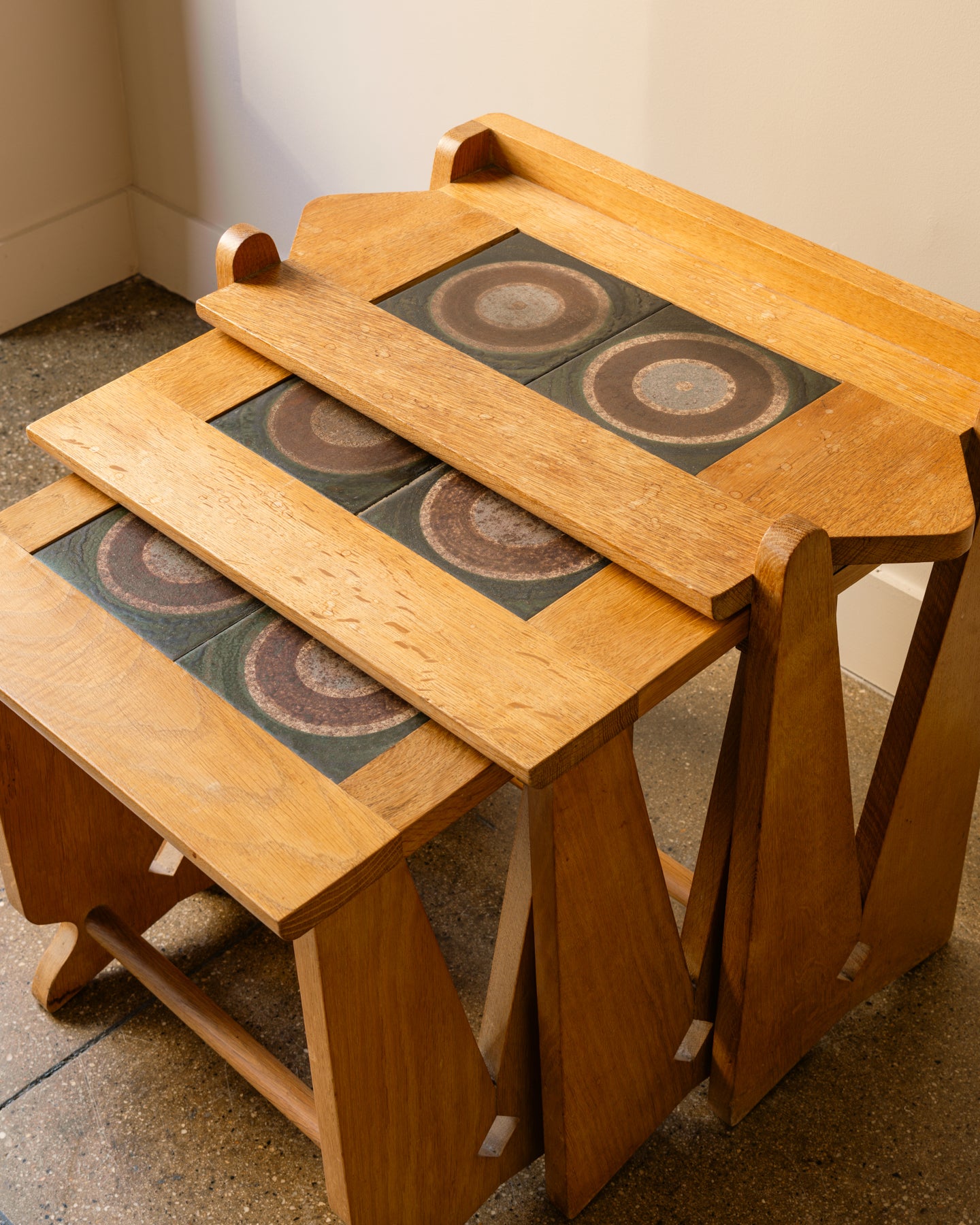 Guillerme & Chambron Nesting Tables, France, 1950s
