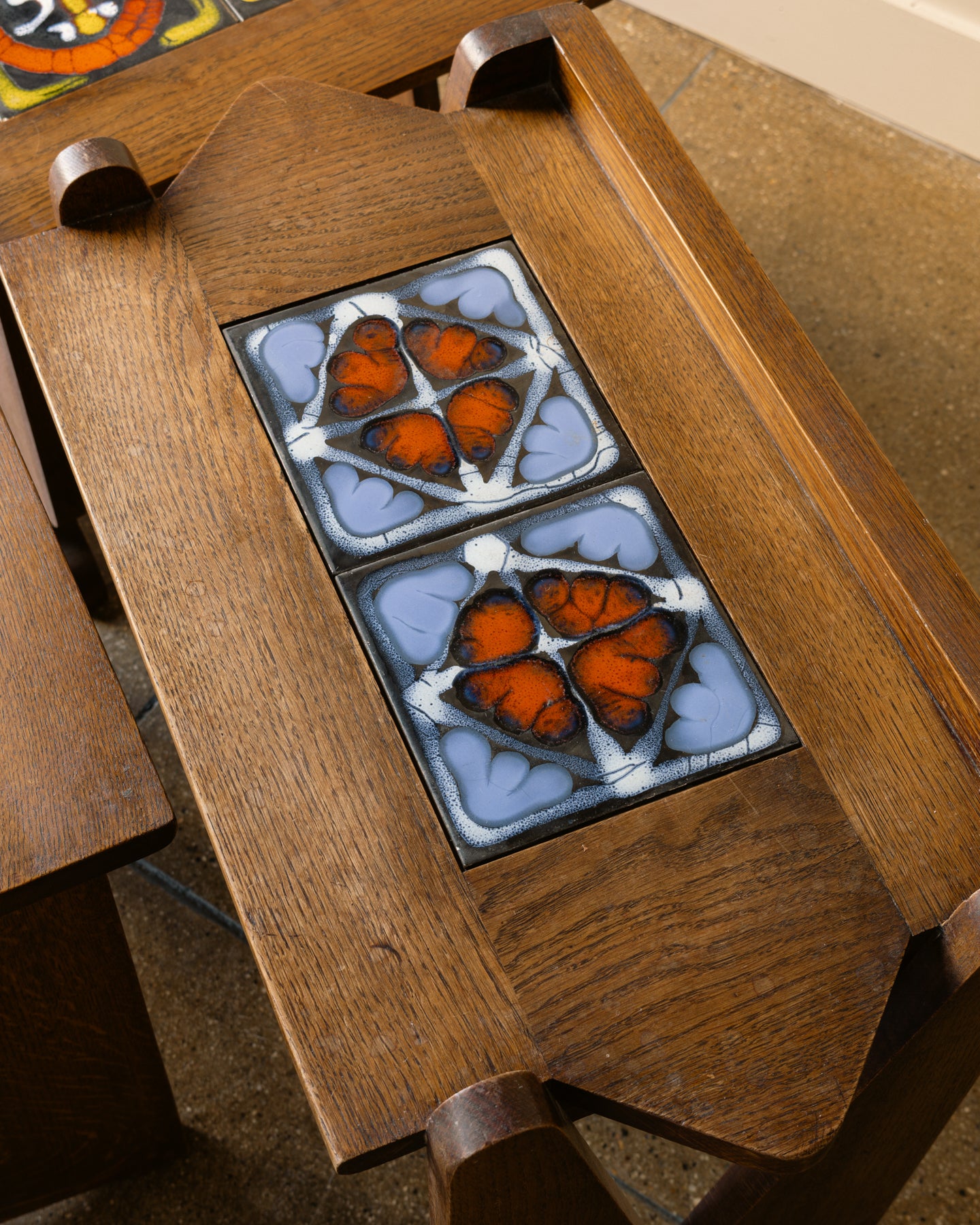 Guillerme & Chambron Stained Oak Nesting Tables