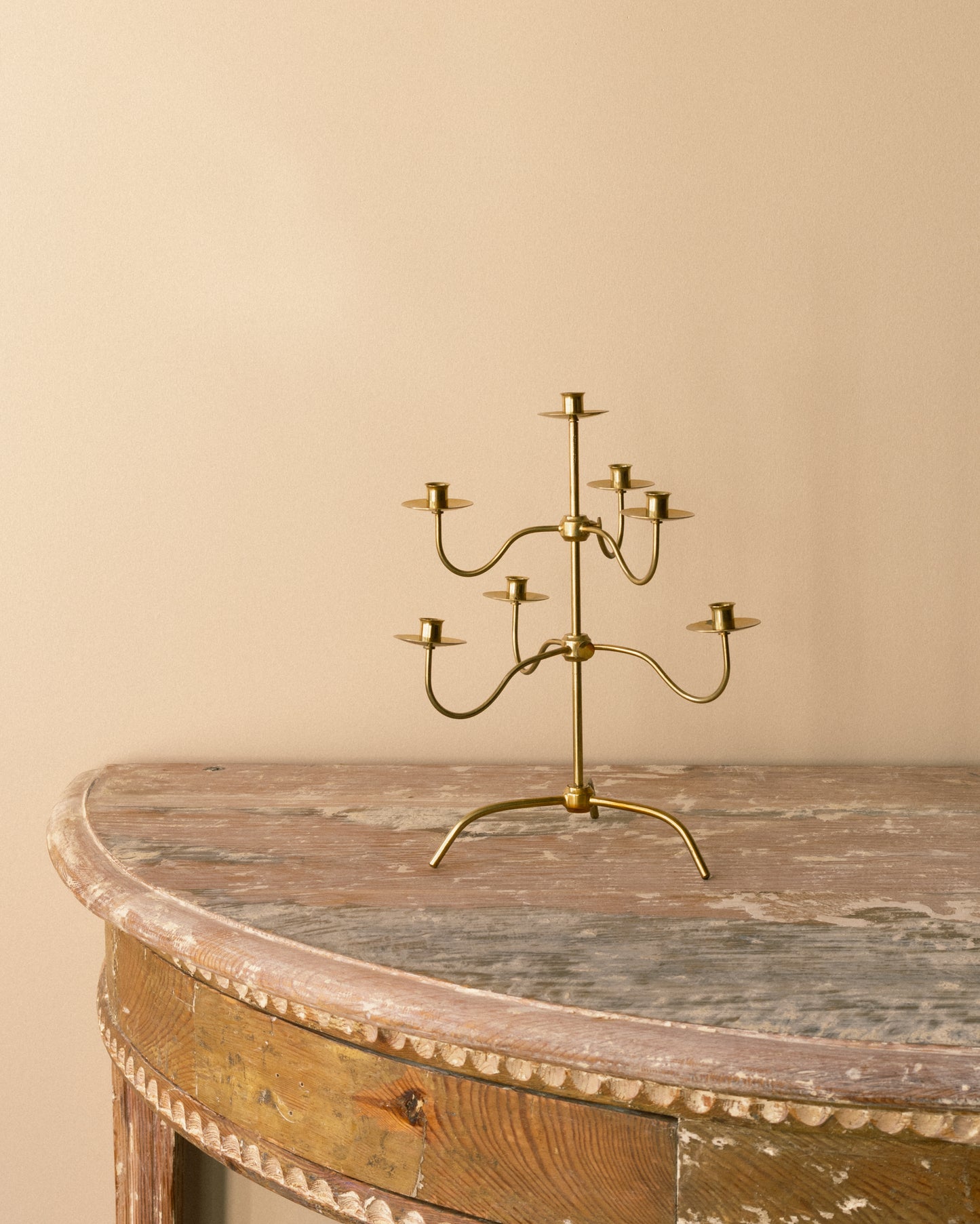 Josef Frank for Svenskt Tenn Seven-Arm Brass Candelabra