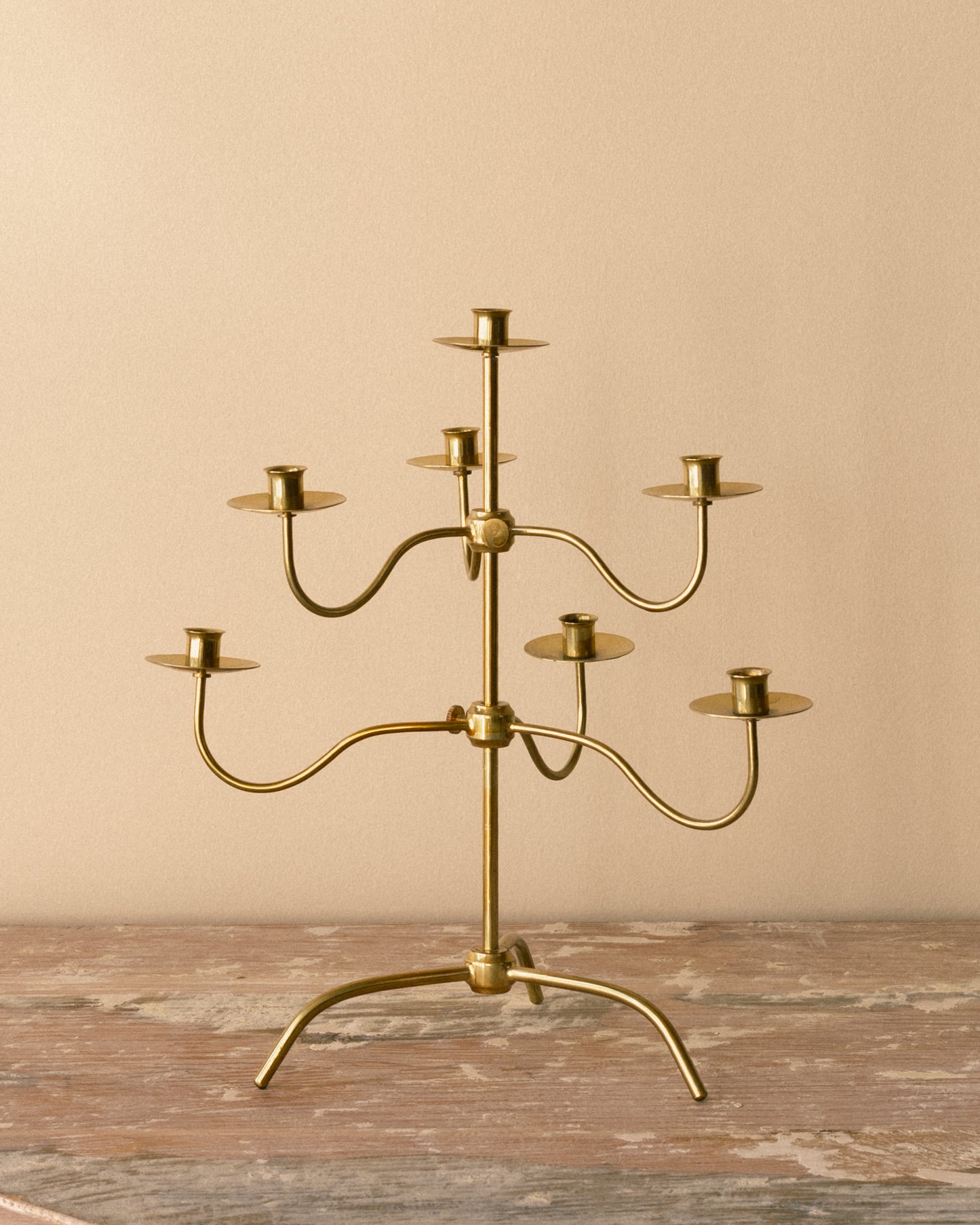 Josef Frank for Svenskt Tenn Seven-Arm Brass Candelabra
