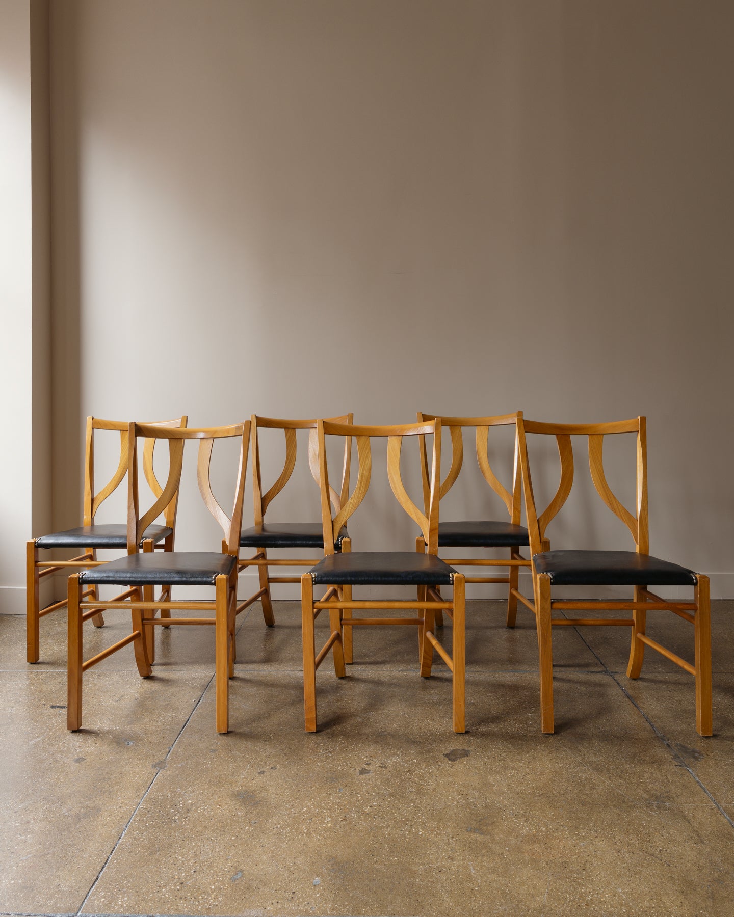 Josef Frank Set of Six Dining Chairs, Model B 2027