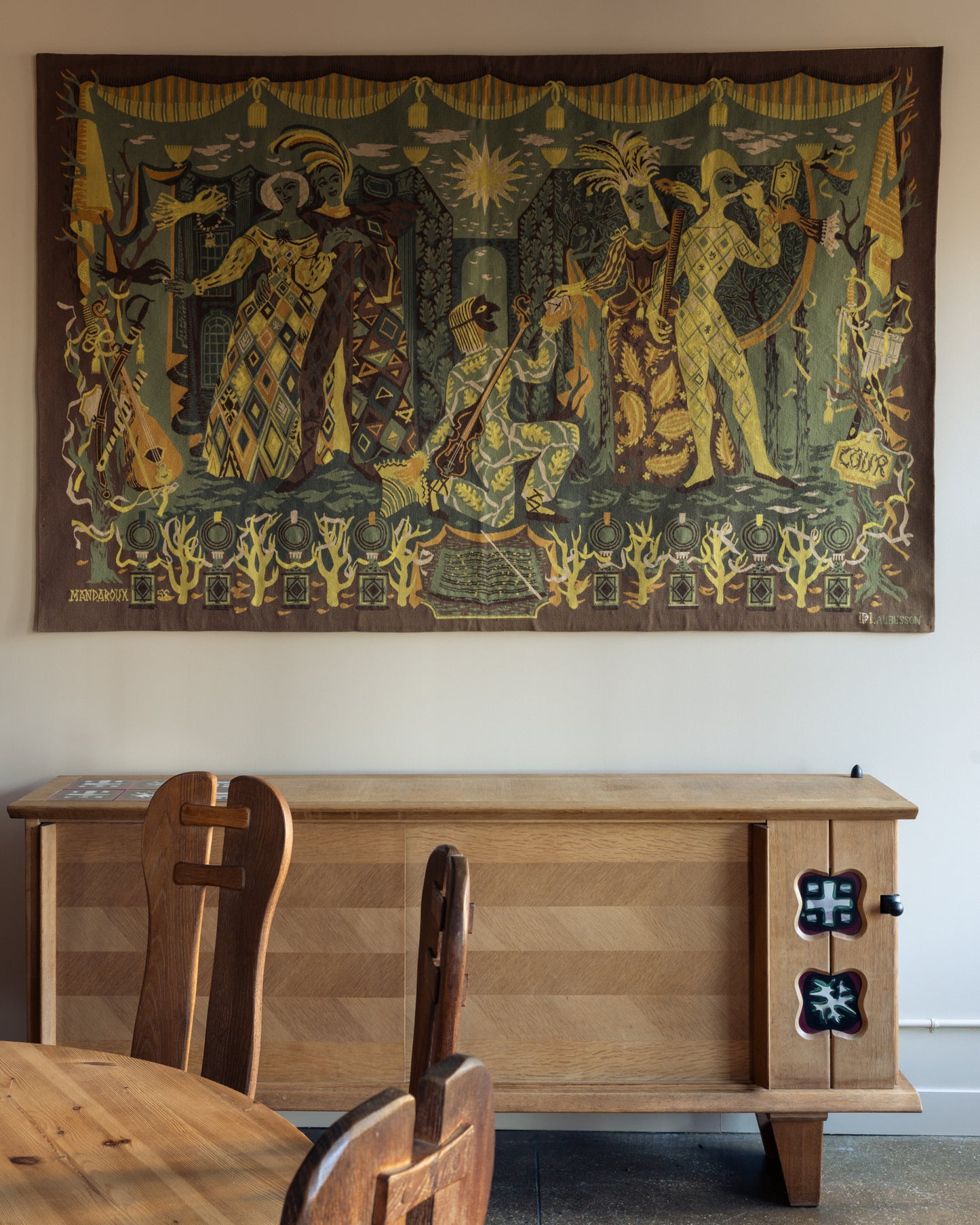 Aubusson Tapestry “Le Carnaval” by Mandaroux