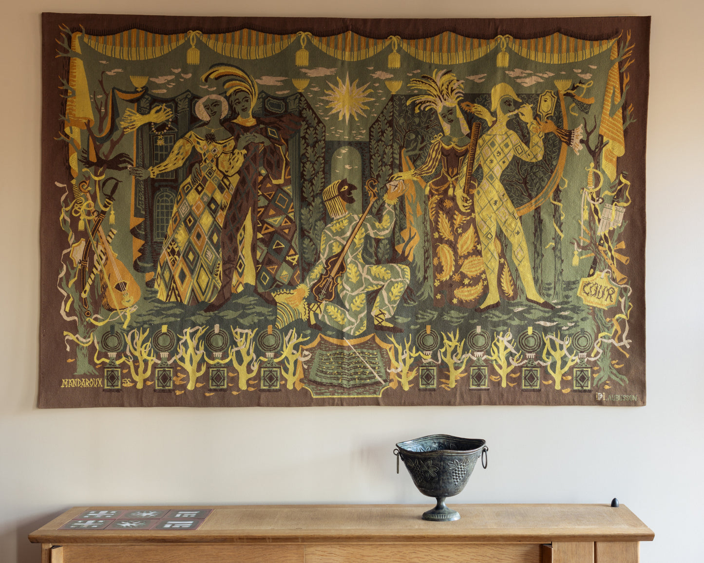 Aubusson Tapestry “Le Carnaval” by Mandaroux