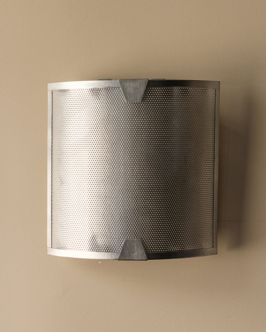 Postmodern Perforated Aluminum Sconce