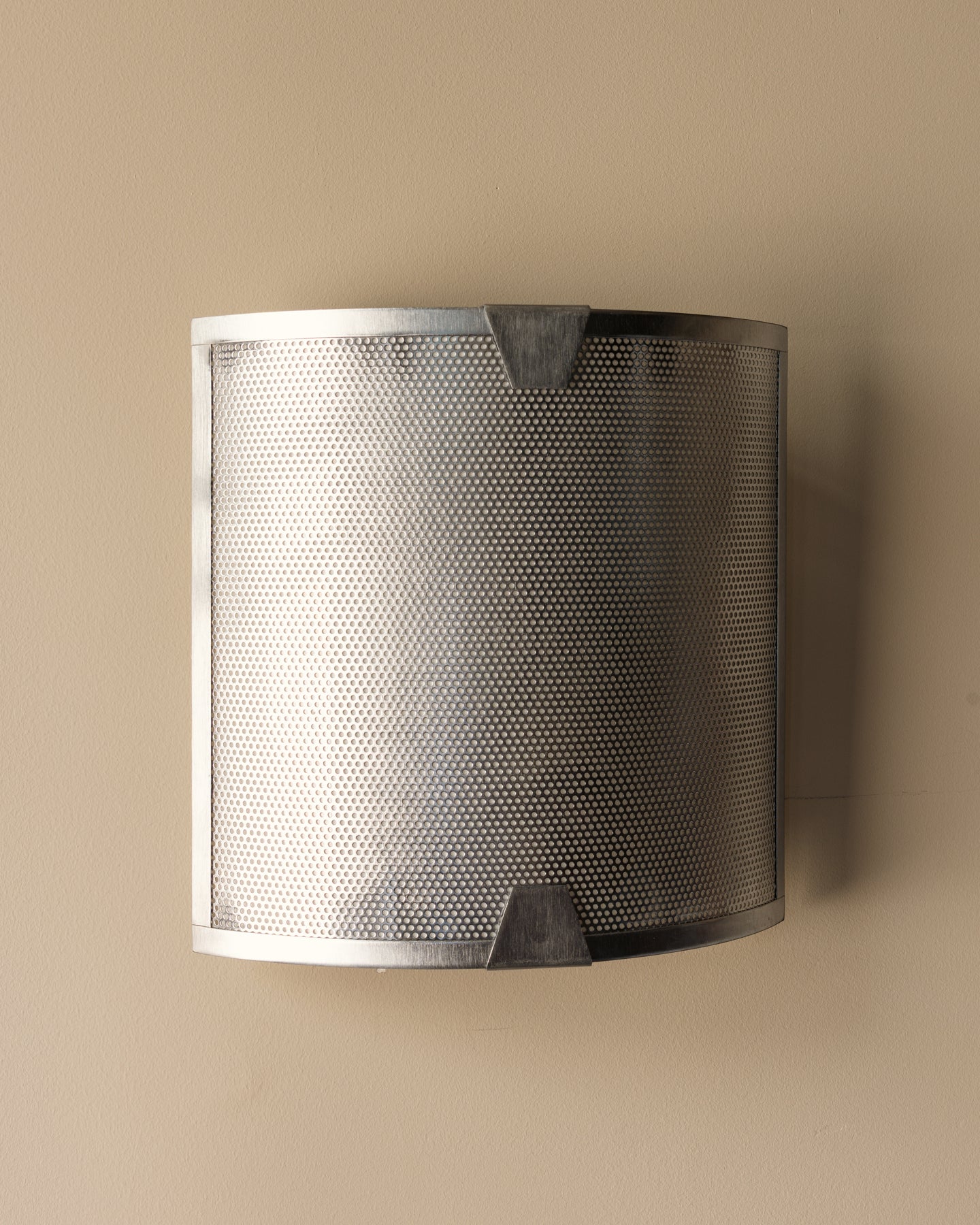 Postmodern Perforated Aluminum Sconce