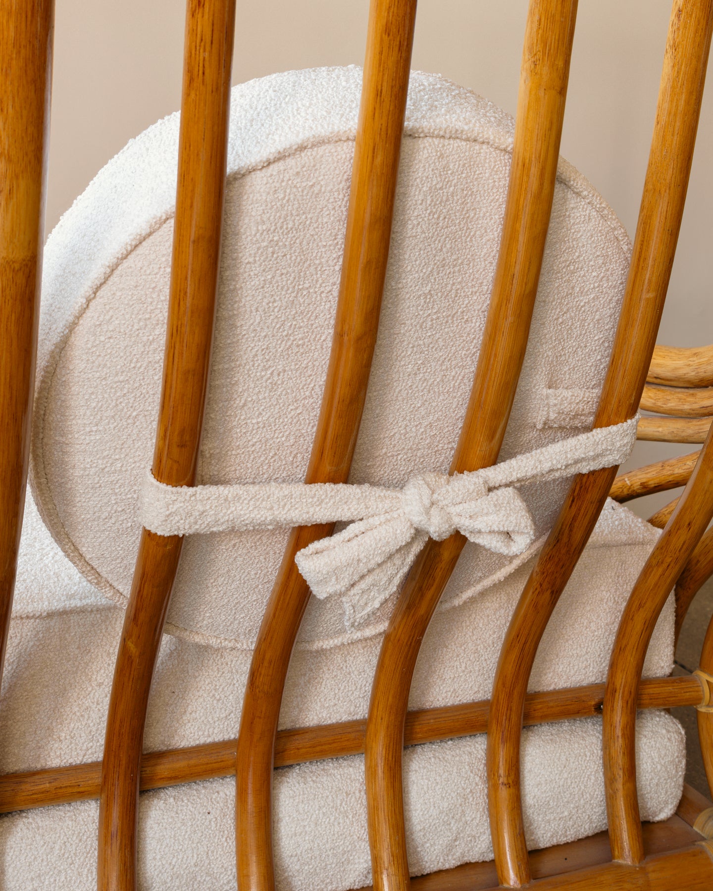 Roche Bobois Bamboo and Boucle Two-Seat Sofa