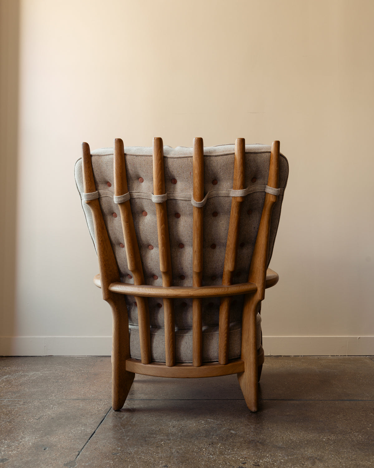 'Grand Repos' Lounge Chair in Oak by Guillerme & Chambron for Votre Maison